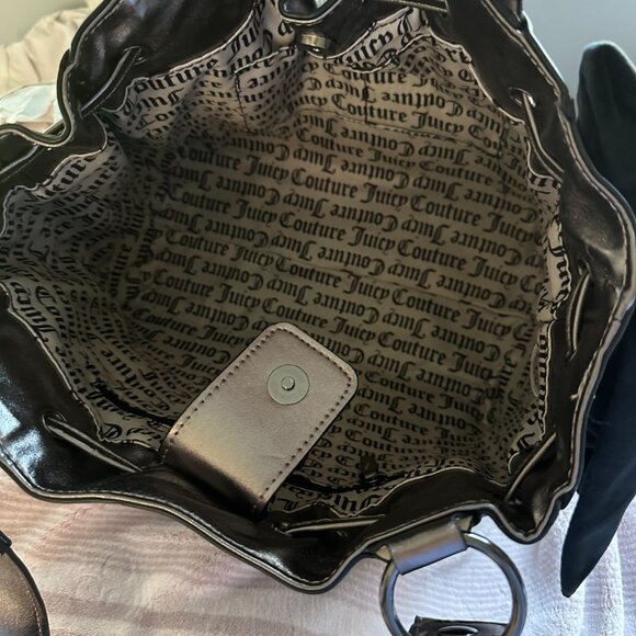 Juicy Couture Daydreamer 'Vintage Dreams' Tote Bag Black Liquorice/ Gunmetal NWT - Picture 4 of 11